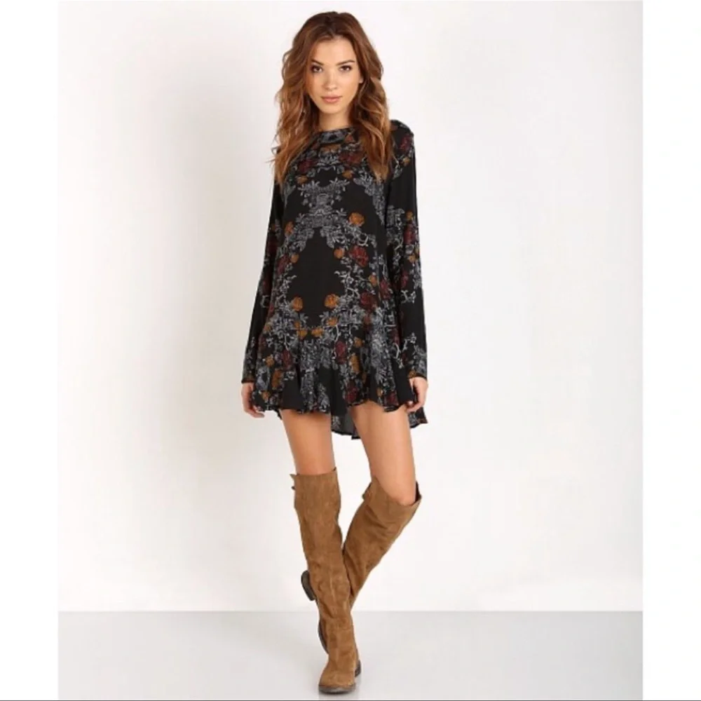 Free People | Black Mini Dress / Tunic - Picture 2 of 11